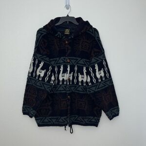 TEJIDOS RUMINAHUI Vintage Knit Hoodie [1980s-] Vintage Ecuadorian Knit Parka